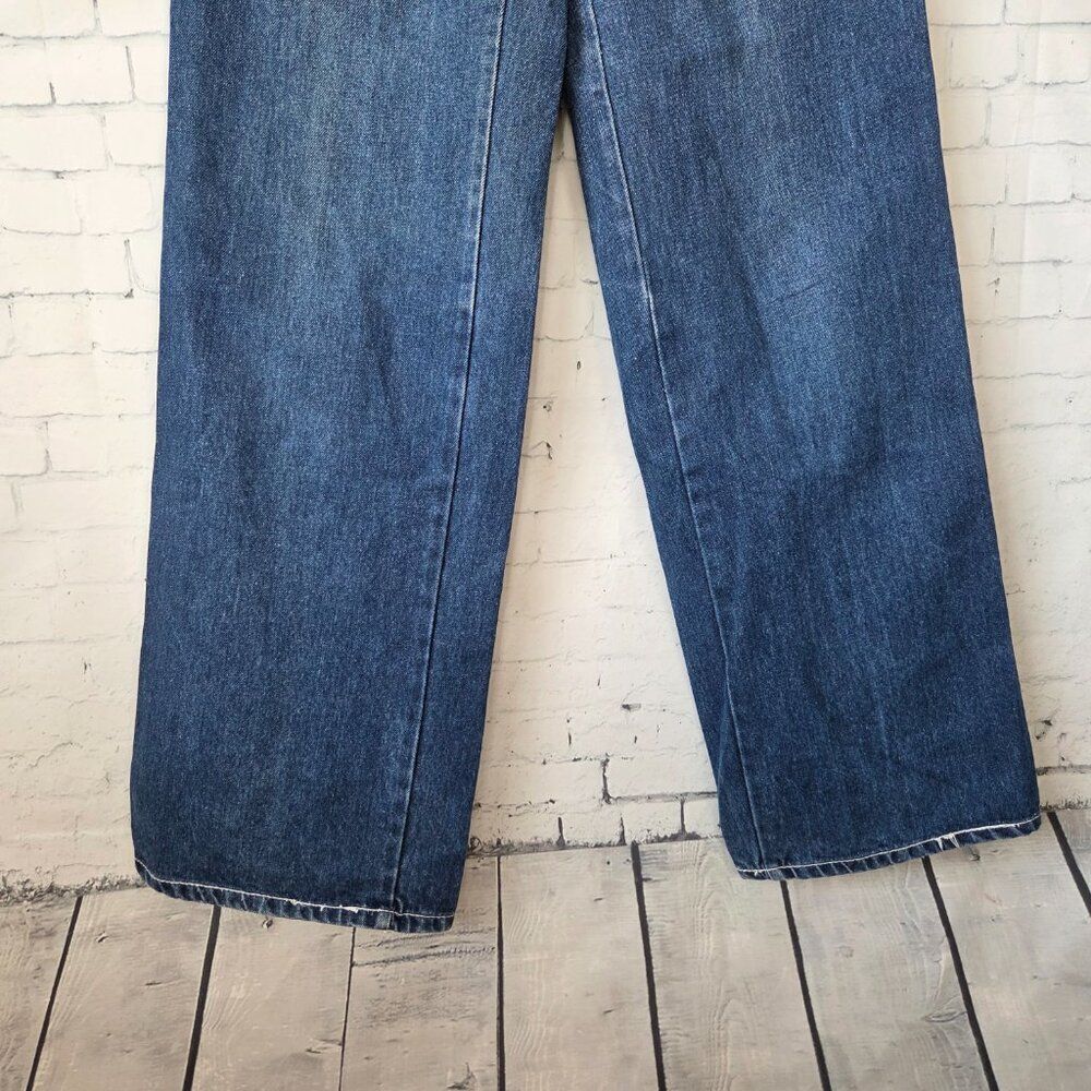 Lawman VTG Western Womens Wide Leg Jeans Tall Size 26 x 35 Tagged 32 Long Flare - Picture 6 of 11